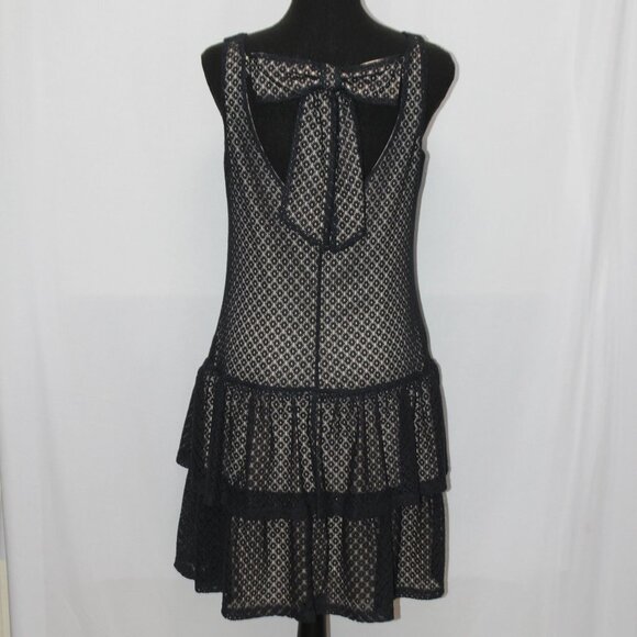Jessica Simpson Navy Lace Dress w/Beige Lining - Picture 5 of 14